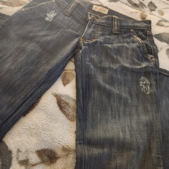 Frankie B Limited Edition Jeans - Embroidered Butterfly Pockets & Boot Cut Leg - Picture 4 of 14